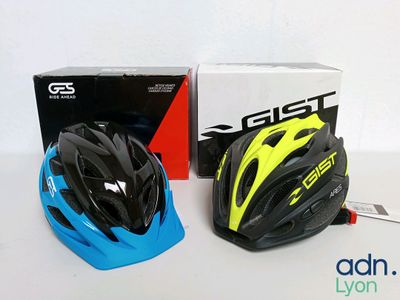 Lot de 2 casques de vélo - GES - GIST - Tailles S/M, M - Neu…