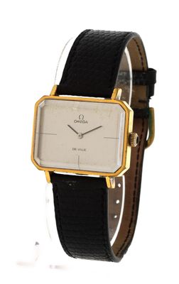 an image of a wrist watch with a black leather band