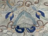 a close up of a piece of fabric with a design on it