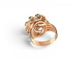 an image of a close up of a ring on a white surface