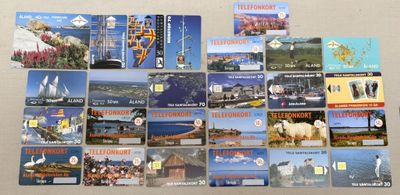 a lot of postcards that are on the table