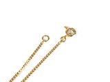 the gold chain is attached to a gold plated necklace