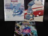 Deux cartes Pokémon sont posées l'une à côté de l'autre sur une surface noire