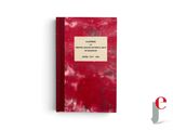 an image of a red book sitting on top of a white surface