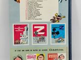 a close up of a book with cartoon characters on it