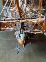 Maquette de voilier trois mats en bois, fer, cordages et tis… (photo 6)