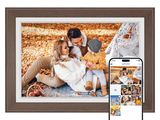 an image of a picture frame with a picture of a family on it and a cell phone