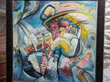 a picture of a painting that is being displayed on a table