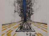 une image représentant un dessin de vélo garé devant un arbre