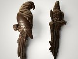 pair of bronze parrot wall sconces