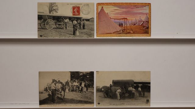 La Courtine : Lot de 4cpa du Camp (dont 3 sur le ferrage des chev...