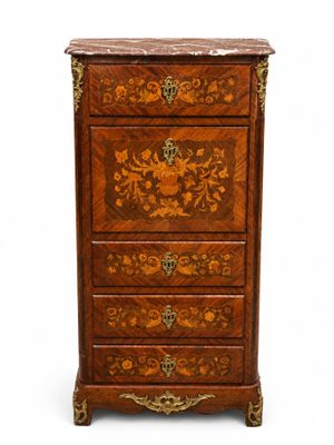 une image d'une petite commode avec un plateau en marbre