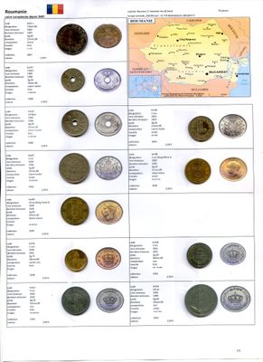ROUMANIE. Lot de 50 monnaies différentes (XXe siècle).