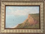 a picture of a painting of a sailboat on the water