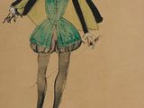 an image of a drawing of a woman in a green dress