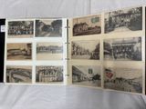 an old black and white photo of a book with pictures of people on it