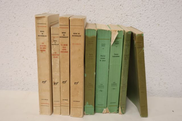 Henry de MONTHERLANT : 4 livres, Julien GREEN : 3 livres, Jean GU...