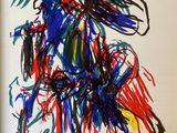 une image représentant un dessin d'une personne à cheval