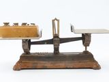 a scale that has a box on top of it