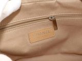 chanel beige canvas and leather tote bag with gold hardware