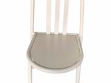 a white chair with a gray seat on a white background