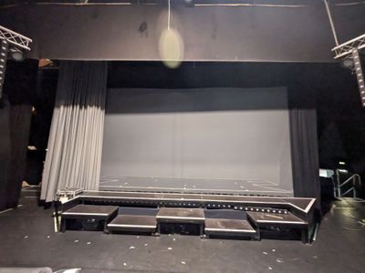 an image of a stage set up for a musical performance