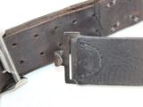 a close up of a belt with a buckle on it