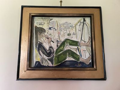 a picture of a painting hanging on the wall