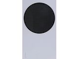 an image of a close up of a speaker on a white surface
