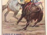 poster of a man riding a horse with another man on a horse