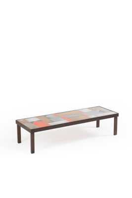 Roger CAPRON (1922-2006) Table basse de la série "TC" à plat… - Photo 1