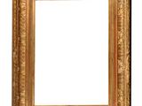 a gold frame with a white background