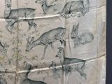 an image of a scarf with deers and deers on it