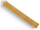an 18k yellow gold mesh bracelet