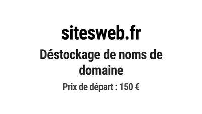 Nom de domaine sitesweb.fr. Catégorie: Informatique et tech.