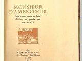 an open book with a picture of a man on it