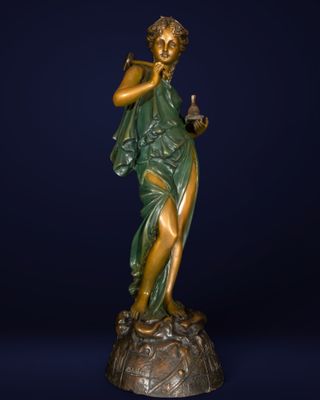 Sculpture en bronze bicolore, 20e siècle - Allemagne - signé…