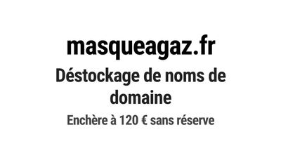 Nom de domaine masqueagaz.fr. Catégorie: Santé et médical.