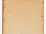 a painting of a brown wooden frame with a white background