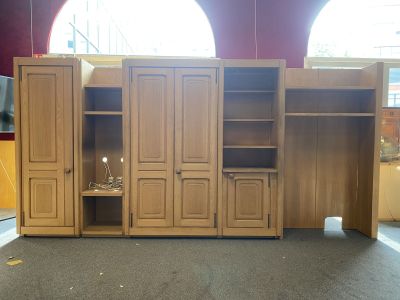 a room that has a bunch of cabinets in it