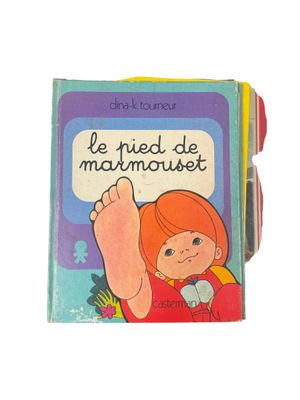 a picture of a children ' s book with a picture of a child ' s foot