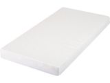 a close up of a white mattress on a white background