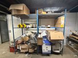 many boxes and boxes on the shelves in the room