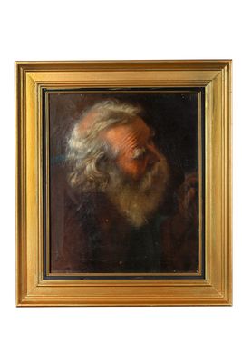 École de l'Est du XIXe siècle Étude de vieil homme barbu