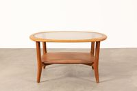 Table basse en teck à plateau encastré en verre légèrement f… (photo 2)