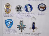 a lot of badges that are on a piece of paper