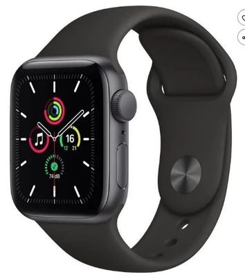 Apple Watch Series 5 GPS 44 mm, boîtier en aluminium gris sidéral avec bracelet Sport noir