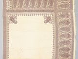 un tissu blanc et marron orné d'un motif représentant des éléphants