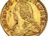 une pièce d'or à l'effigie d'une femme de profil