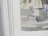 a picture of a painting of a woman holding an umbrella